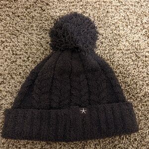 Barefoot Dreams CozyChic Pom Pom Beanie-charcoal gray